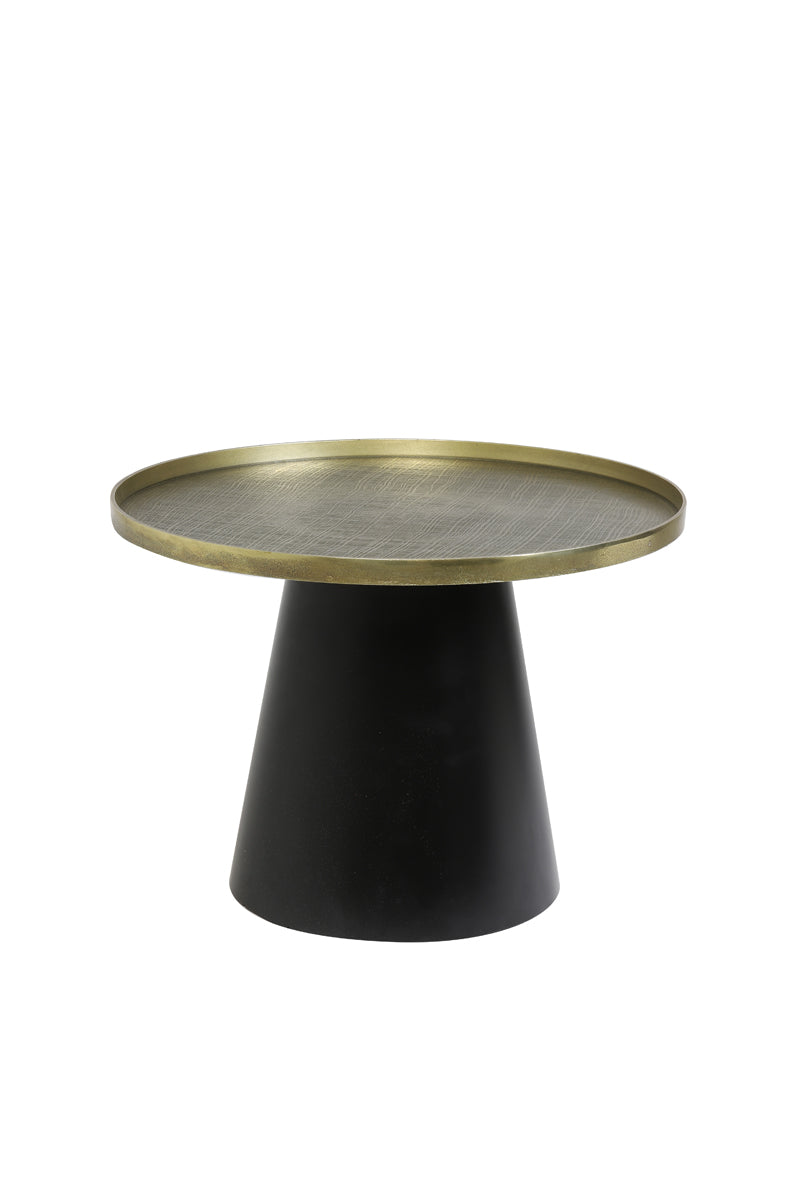 Coffee table 60x44 cm POPETA antique bronze-black