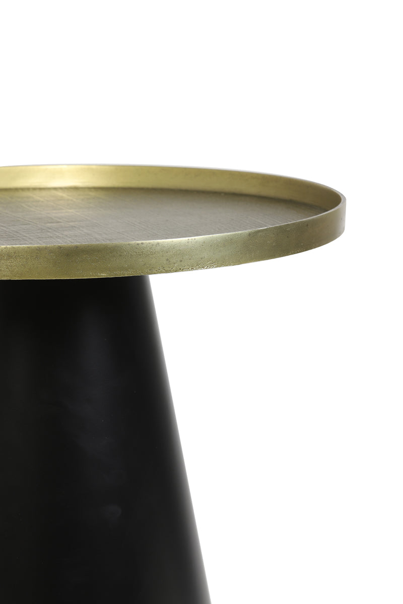 Coffee table 60x44 cm POPETA antique bronze-black