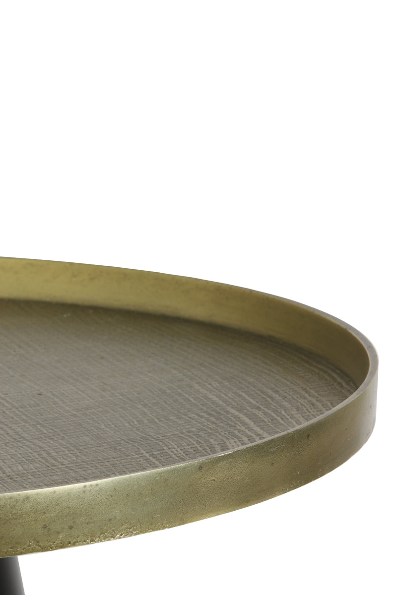 Coffee table 60x44 cm POPETA antique bronze-black