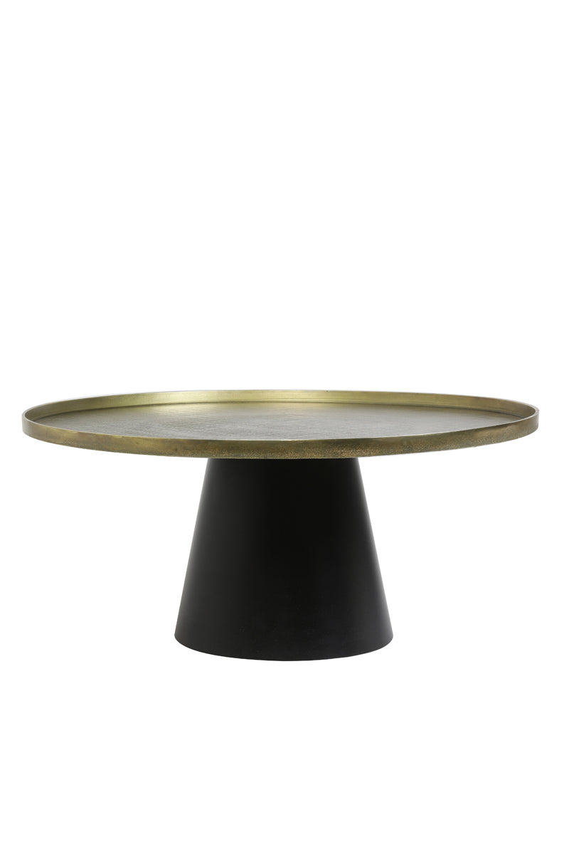 Coffee table 75x35 cm POPETA antique bronze-black