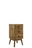 Cabinet with 3 drawers 40x40x80 cm ESPITA wood oil brown