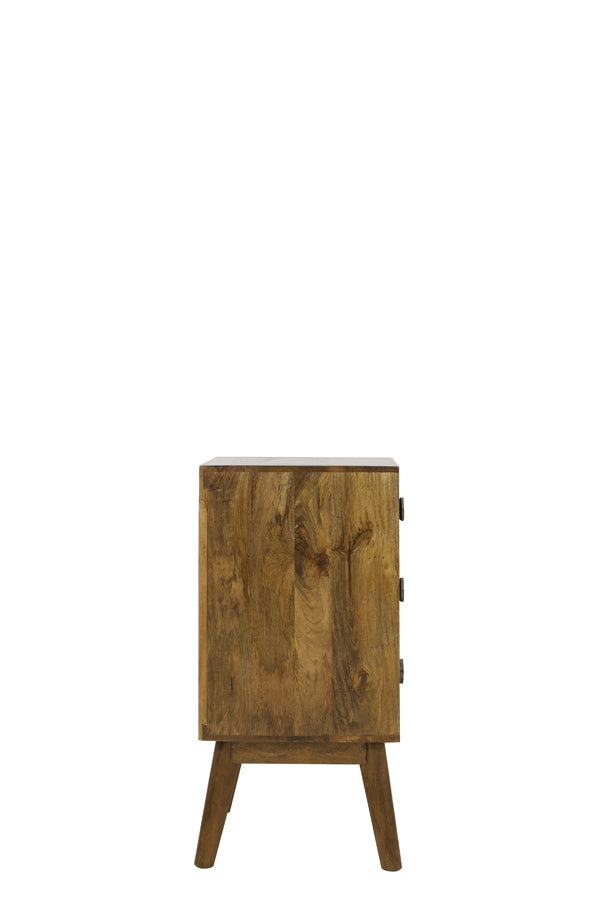 Cabinet with 3 drawers 40x40x80 cm ESPITA wood oil brown