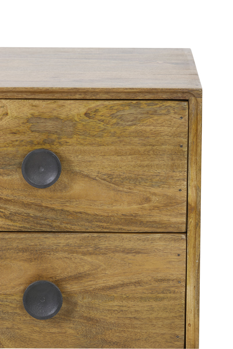 Cabinet with 3 drawers 40x40x80 cm ESPITA wood oil brown