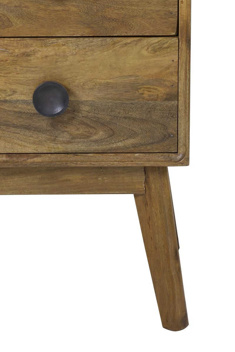 Cabinet with 3 drawers 40x40x80 cm ESPITA wood oil brown