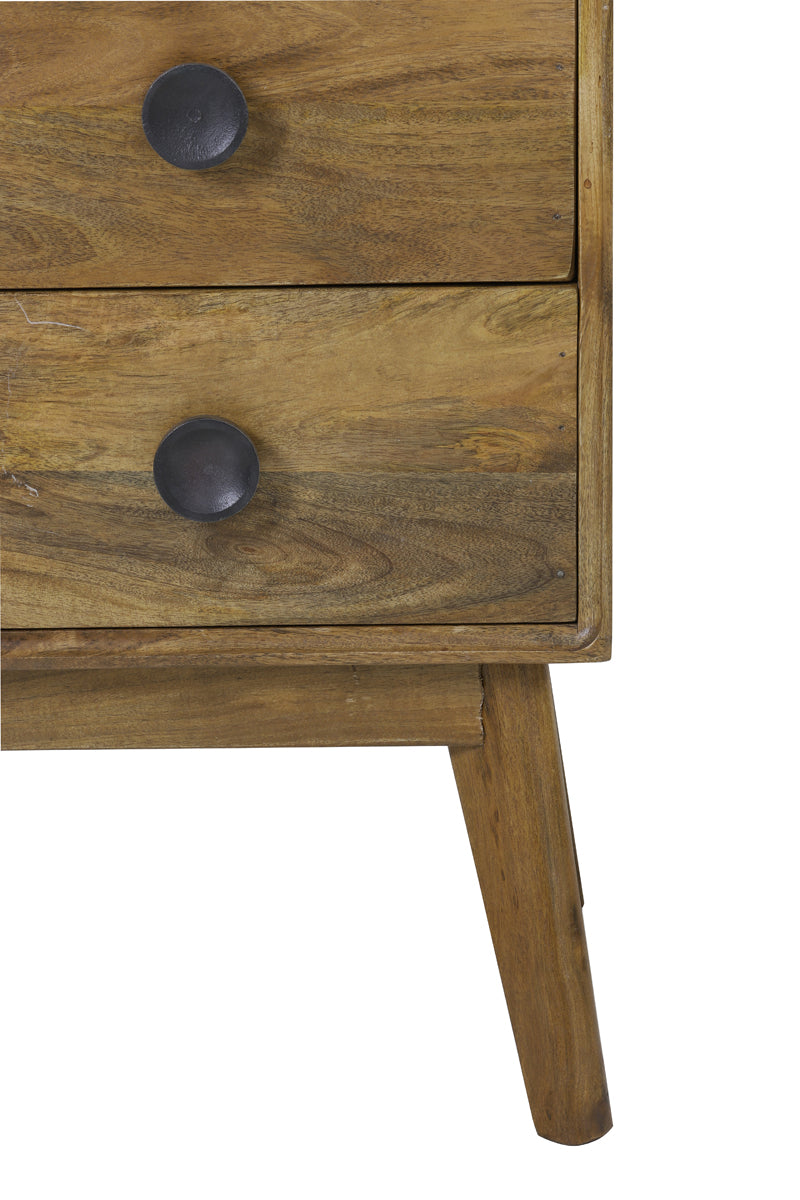 Cabinet with 3 drawers 40x40x80 cm ESPITA wood oil brown