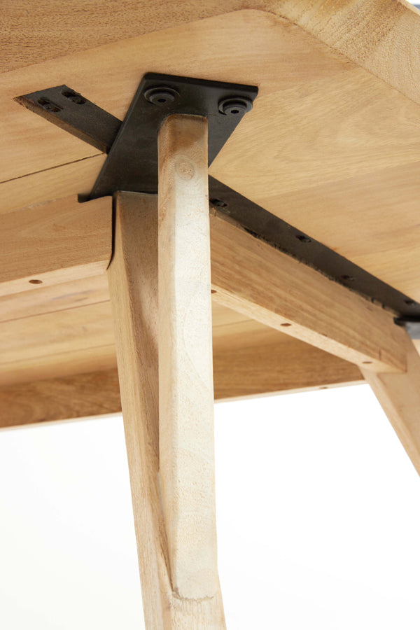 Dining table 200x100x76 cm QUENZA mango wood natural