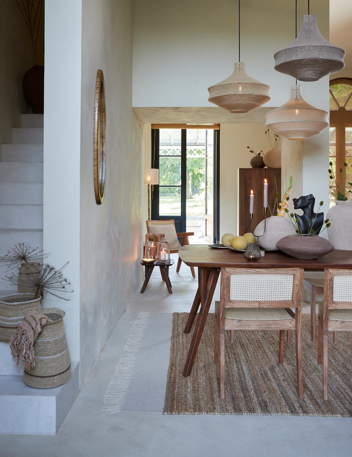Dining table 200x100x76 cm QUENZA acacia wood brown