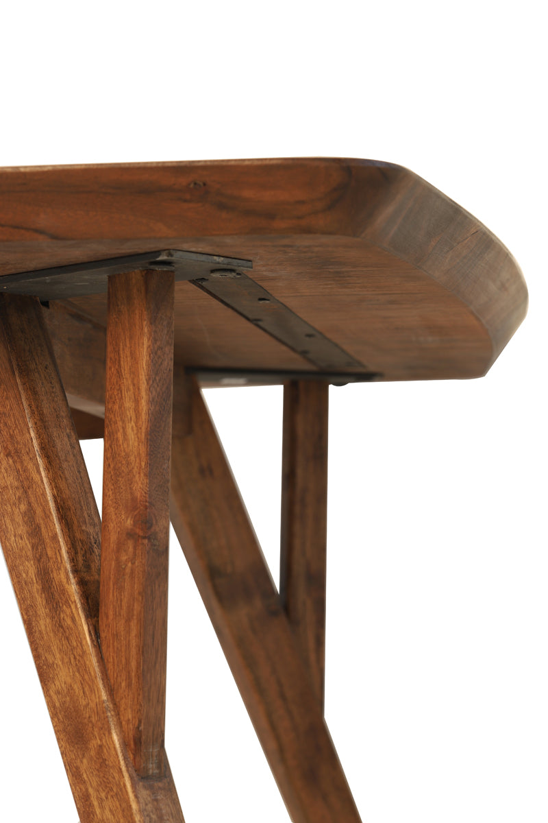 Dining table 220x100x76 cm QUENZA acacia wood brown