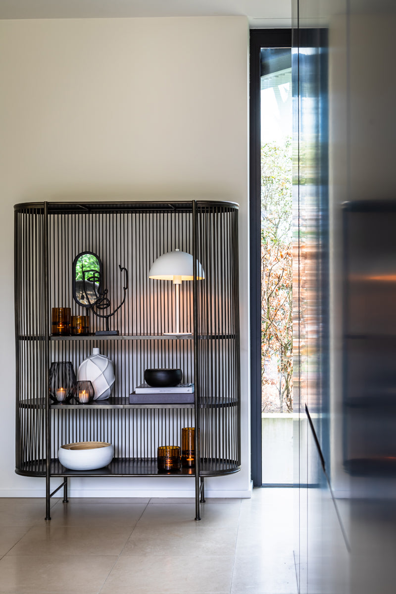 Cabinet open 119x40x161 cm YINTHE black