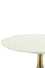 Coffee table 76x36 cm RICKERD white marble+antique bronze