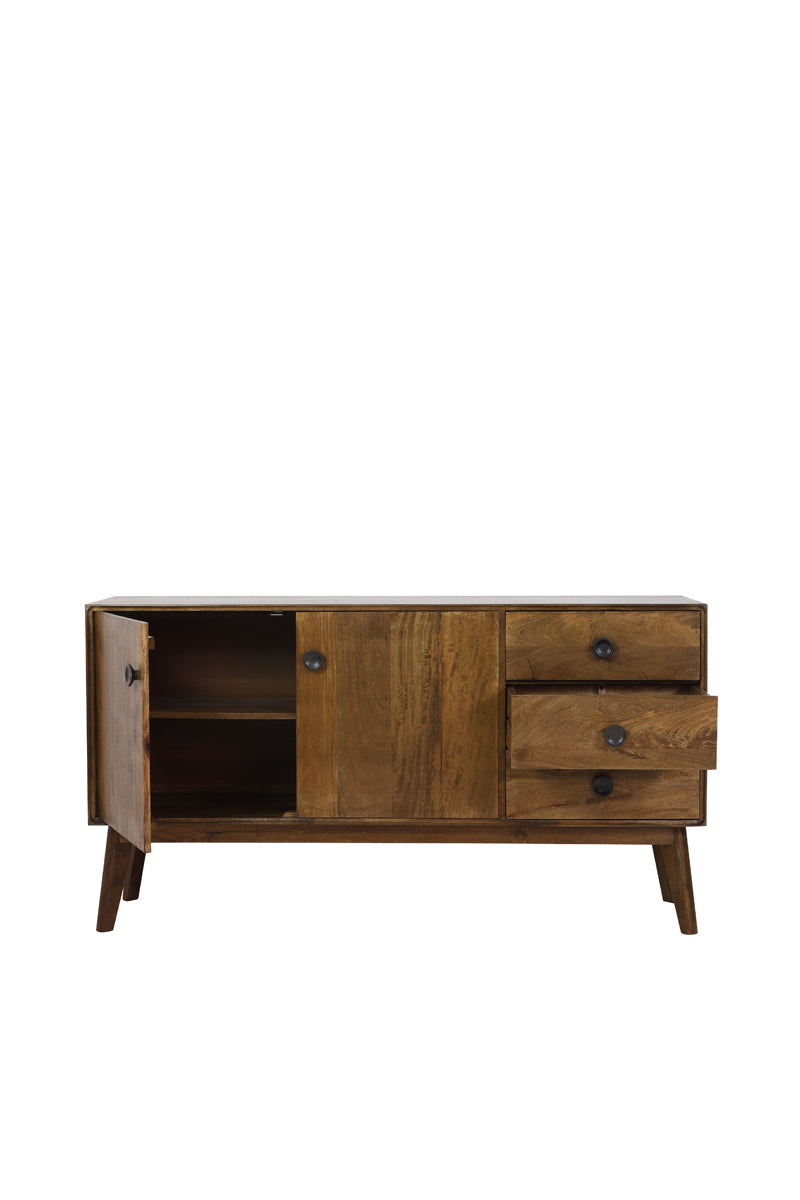 Cabinet 152x40x80 cm ESPITA wood oil brown