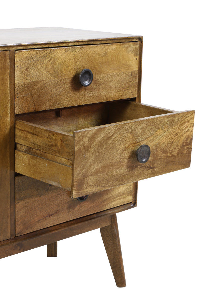 Cabinet 152x40x80 cm ESPITA wood oil brown