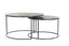 Coffee table S/2 61x37+76x41 cm PRIMO blck-bronze+mat blck