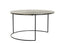Coffee table S/2 61x37+76x41 cm PRIMO blck-bronze+mat blck