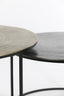 Coffee table S/2 61x37+76x41 cm PRIMO blck-bronze+mat blck