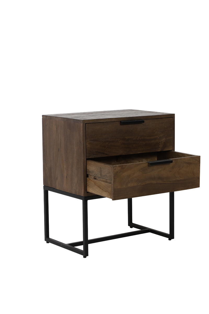 Cabinet 60x40x70 cm MEAVE wood matt dark brown