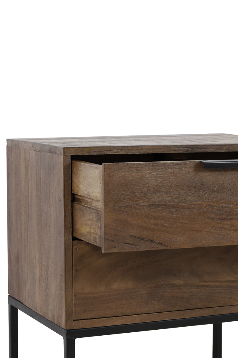 Cabinet 60x40x70 cm MEAVE wood matt dark brown