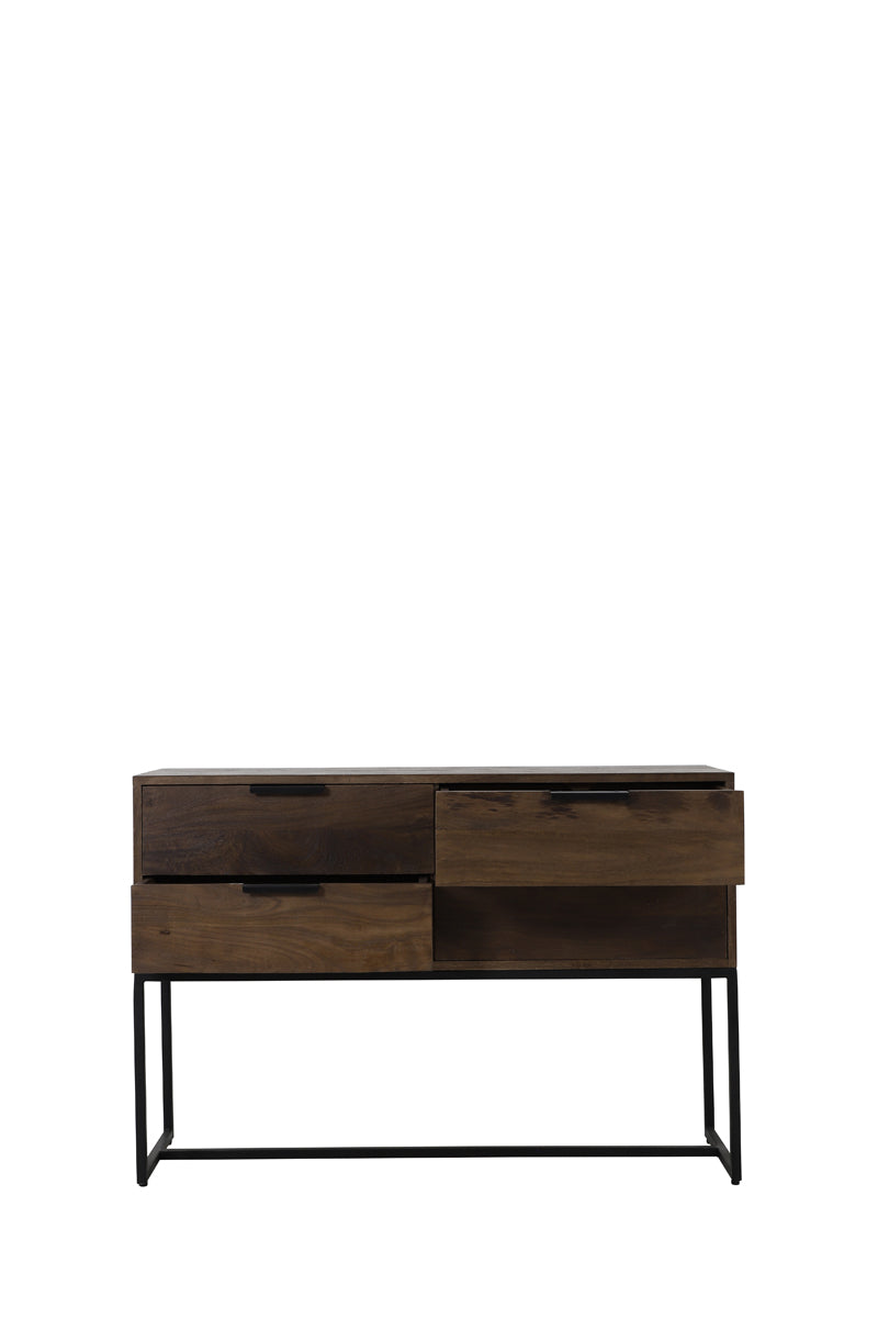 Console 120x40x80 cm MEAVE wood matt dark brown