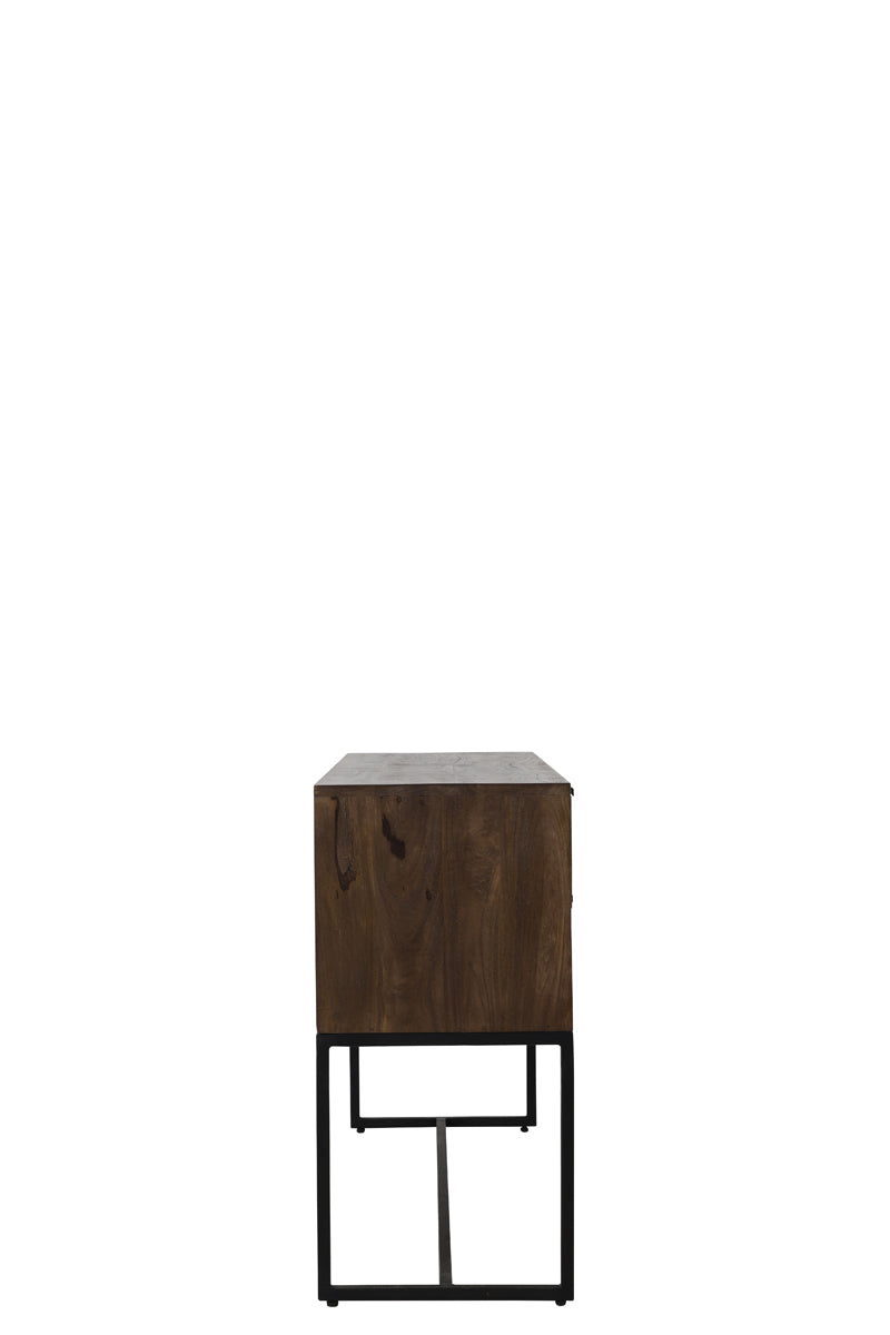 Console 120x40x80 cm MEAVE wood matt dark brown