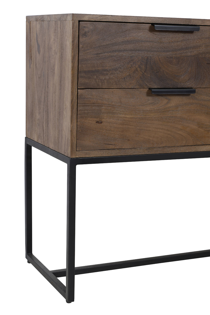 Console 120x40x80 cm MEAVE wood matt dark brown