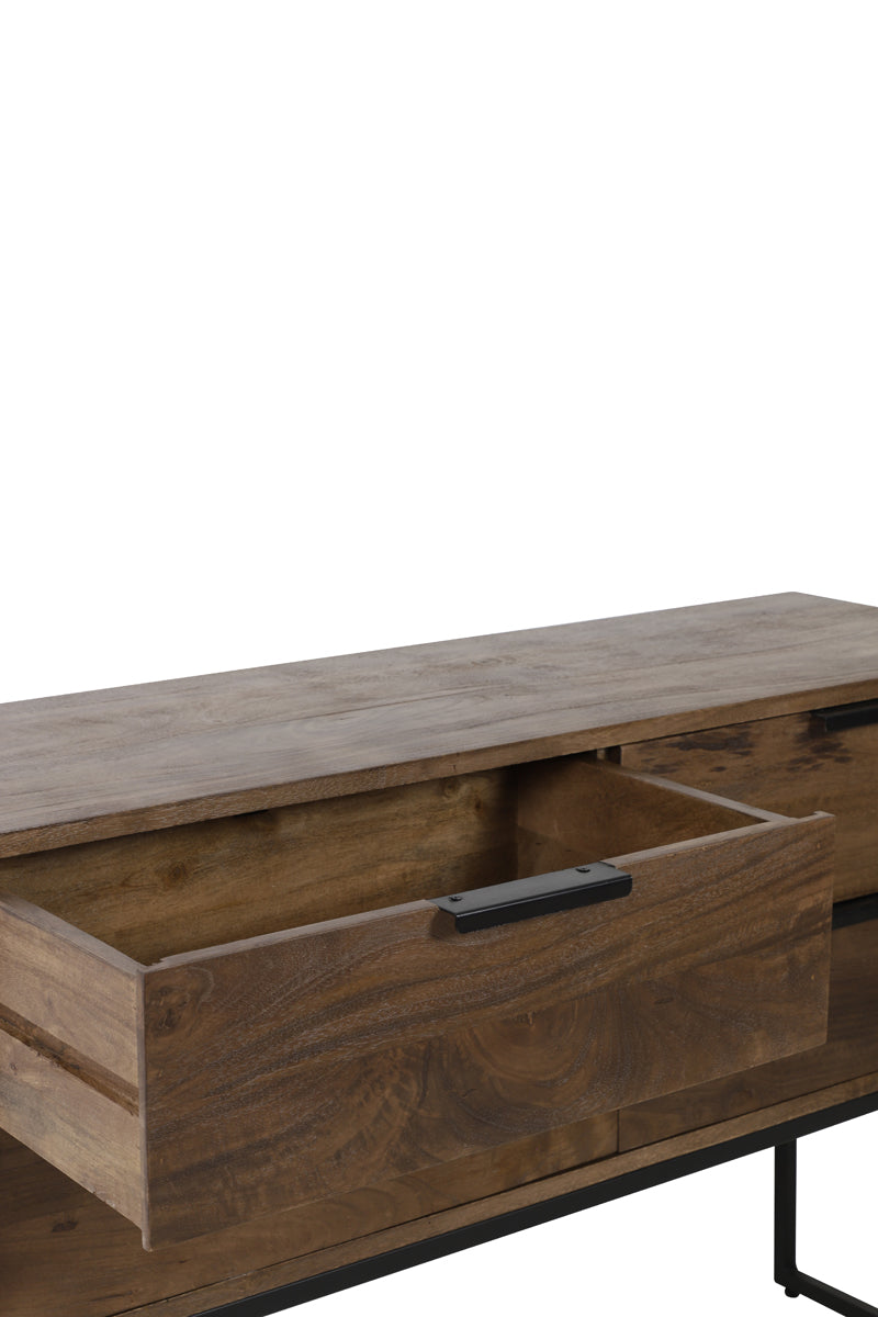 Console 120x40x80 cm MEAVE wood matt dark brown
