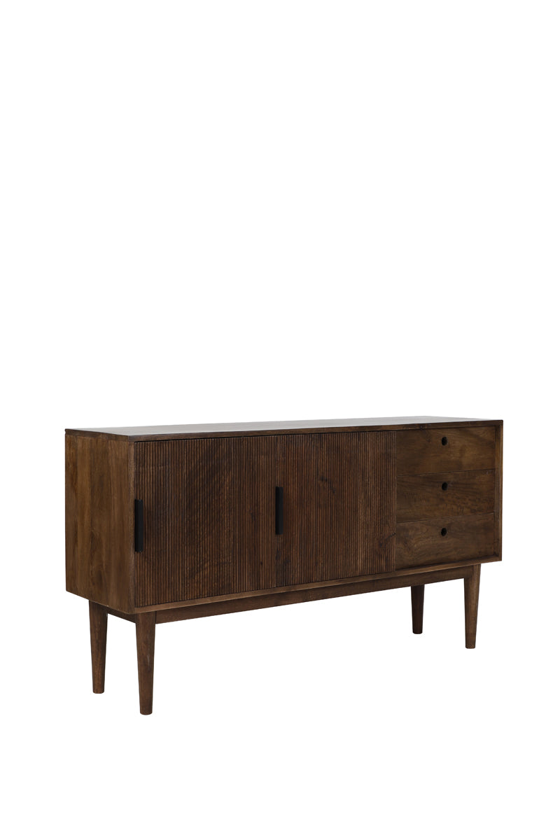 Cabinet 150x40x80 cm BITIKA wood dark brown