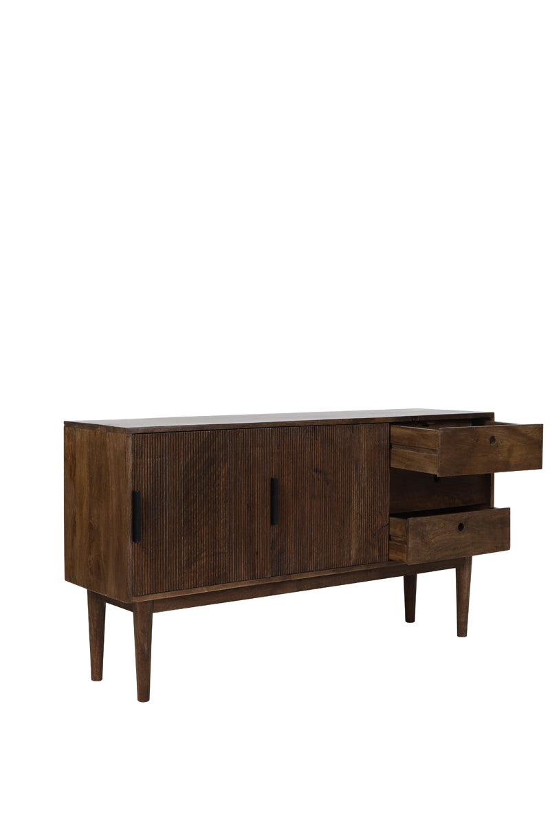 Cabinet 150x40x80 cm BITIKA wood dark brown