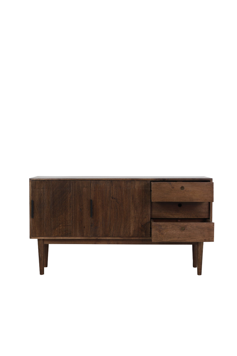 Cabinet 150x40x80 cm BITIKA wood dark brown
