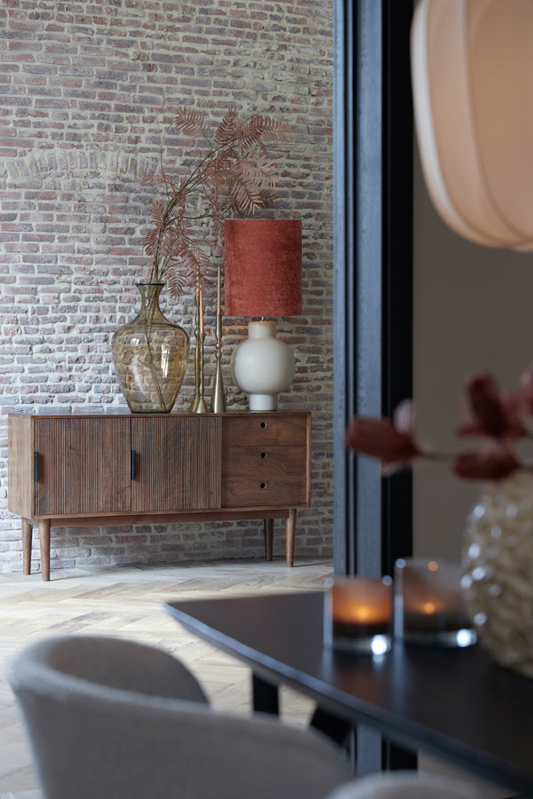 Cabinet 150x40x80 cm BITIKA wood dark brown