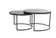 Coffee table S/2 65,5x40,5+75x45,5 cm ALFIO brwn mrbl+blck