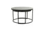 Coffee table S/2 65,5x40,5+75x45,5 cm ALFIO brwn mrbl+blck