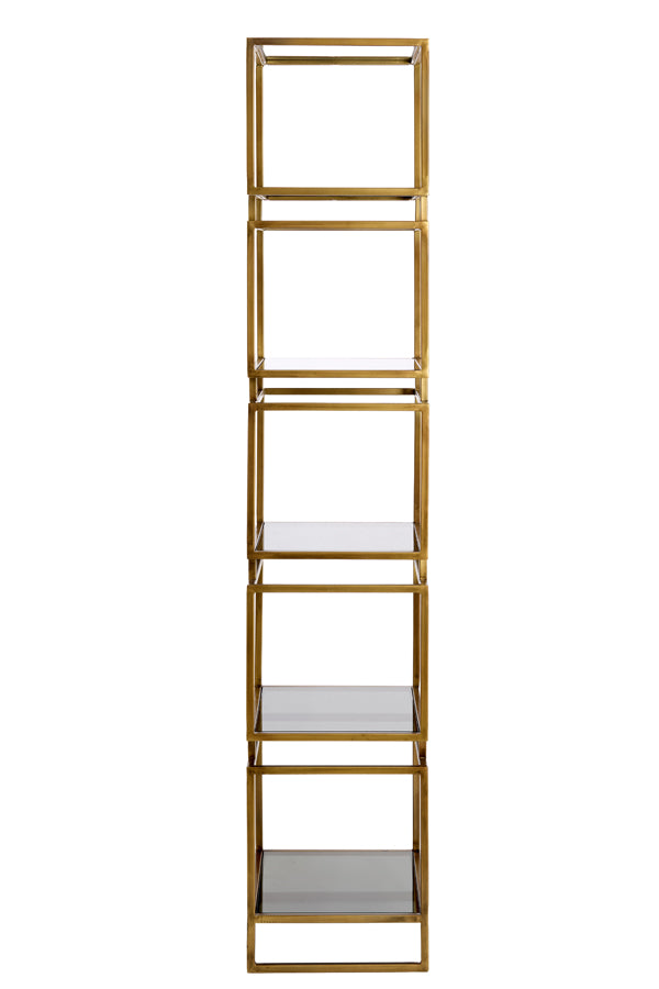 Cabinet 5L 45x35x180 cm LUCAMBO glass smoked+antique bronze