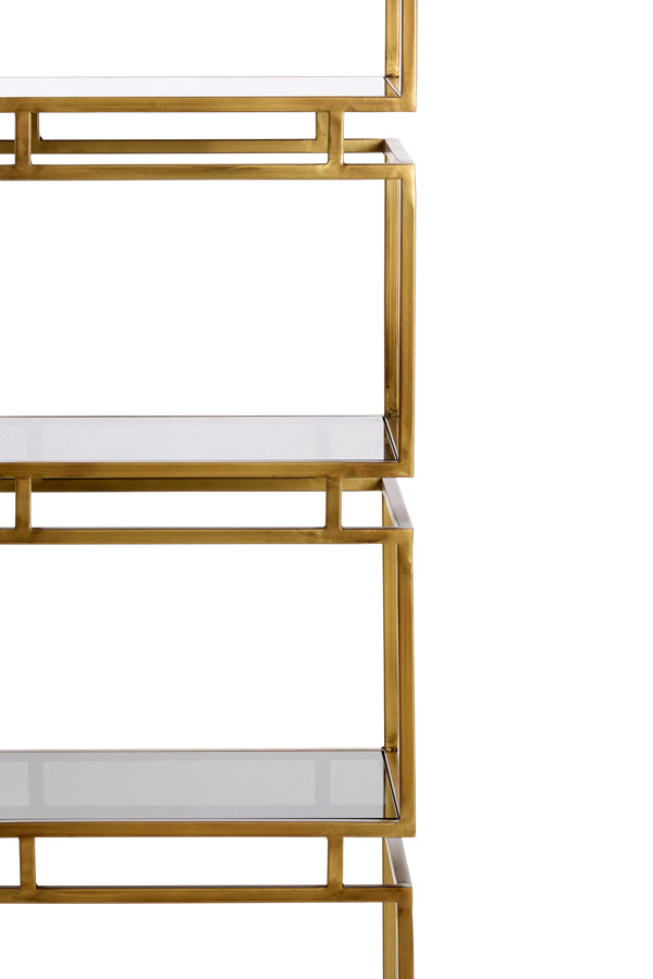 Cabinet 5L 45x35x180 cm LUCAMBO glass smoked+antique bronze