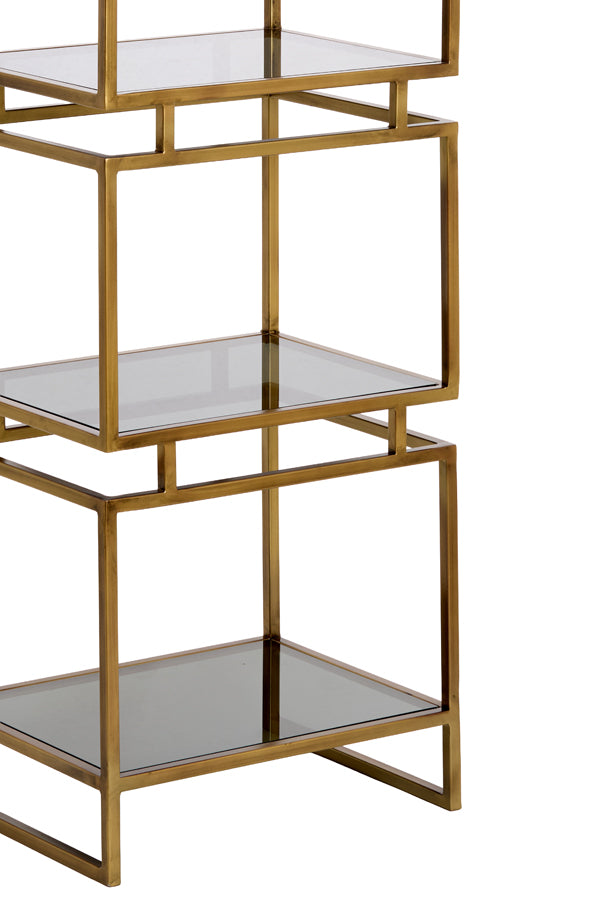 Cabinet 5L 45x35x180 cm LUCAMBO glass smoked+antique bronze