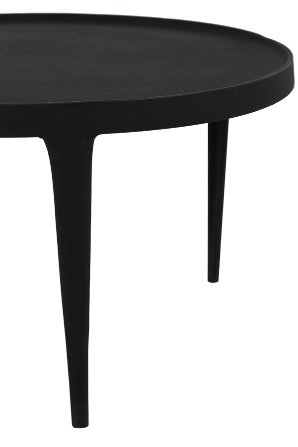 Coffee table S/2 64x39+75x44 cm TOBIAS black