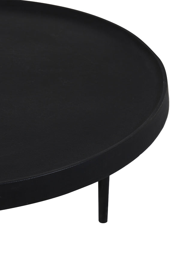 Coffee table S/2 64x39+75x44 cm TOBIAS black