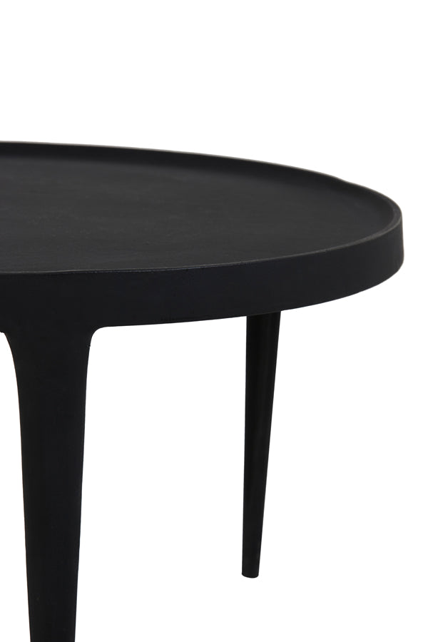 Coffee table S/2 64x39+75x44 cm TOBIAS black
