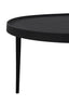 Coffee table S/2 64x39+75x44 cm TOBIAS black