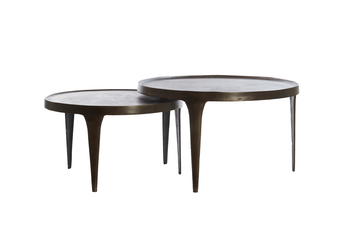 Coffee table S/2 64x39+75x44 cm TOBIAS dark brown