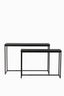 Console S/2 100x30x70+120x40x82 cm BRYSON wood matt black