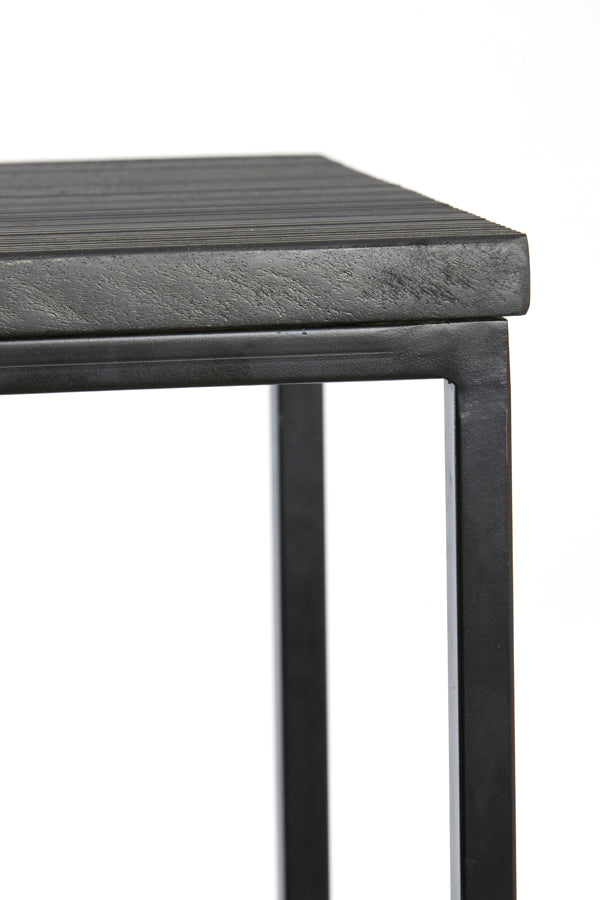 Console S/2 100x30x70+120x40x82 cm BRYSON wood matt black