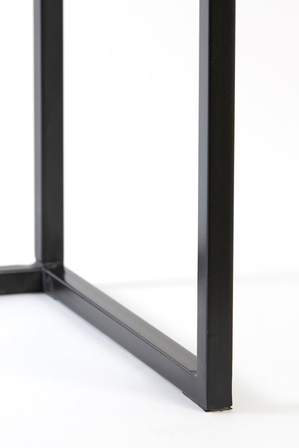 Console S/2 100x30x70+120x40x82 cm BRYSON wood matt black