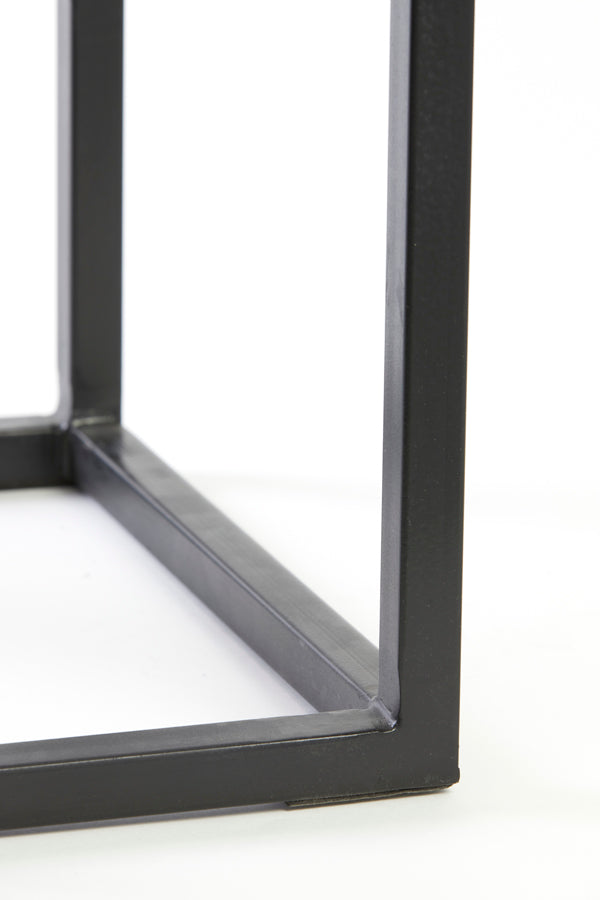 Console S/2 100x30x70+120x40x82 cm BRYSON wood matt black