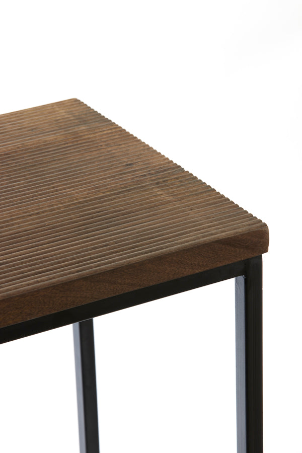 Console S/2 100x30x70+120x40x82 cm BRYSON wood brown-black