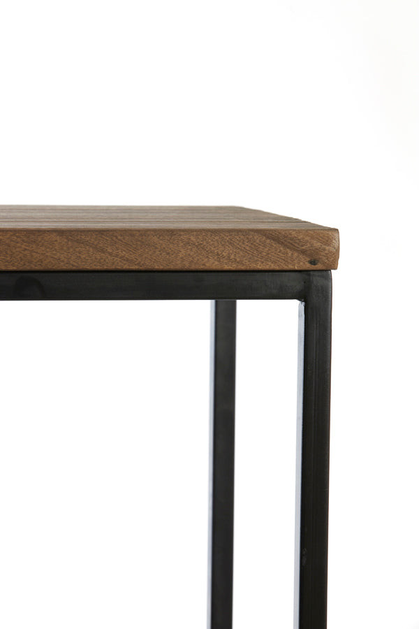 Console S/2 100x30x70+120x40x82 cm BRYSON wood brown-black