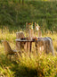 Dining table 140x76 cm QUENZA acacia wood brown