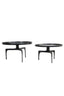 Coffee table S/2 64x39+75x44 cm PANO dark bronze