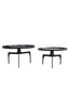 Coffee table S/2 64x39+75x44 cm PANO dark bronze