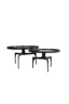 Coffee table S/2 64x39+75x44 cm PANO dark bronze
