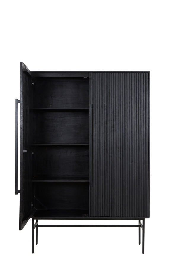 Cabinet 120x40x180 cm ABAGE wood black